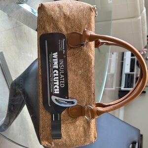 Primeware insulated wine clutch thermal lined wine bag with corkscrew
